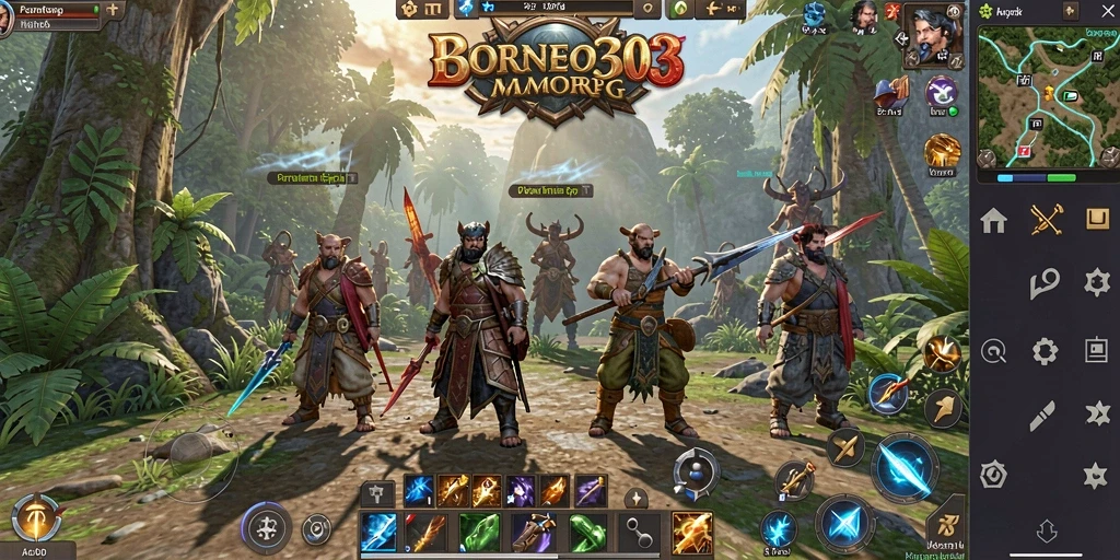Tampilan gameplay <strong>BORNEO303</strong> yang menarik dan penuh aksi.