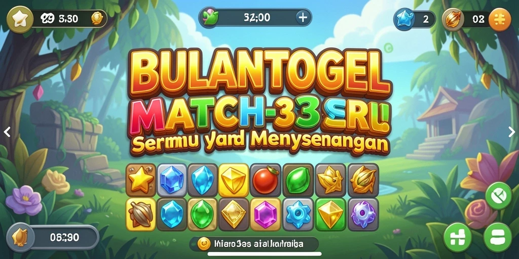 Tangkap momen seru gameplay BULANTOGEL saat mencocokkan permata.