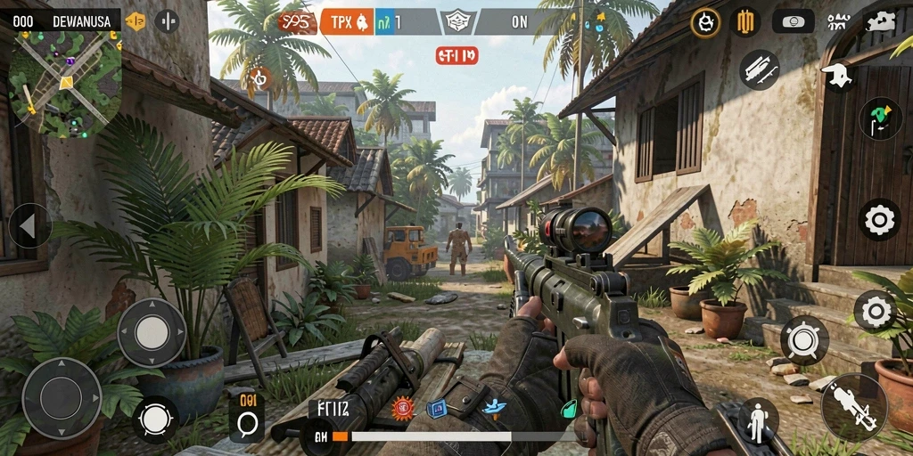 Gameplay DEWANUSA yang seru dan mendebarkan saat bertempur.