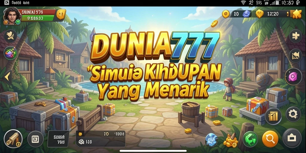 Tampilan gameplay DUNIA777 yang menarik dan penuh warna.