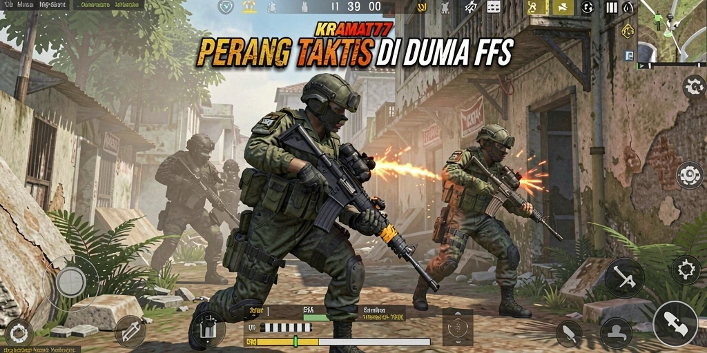 Screenshot KRAMAT77 menampilkan aksi menembak yang mendebarkan.