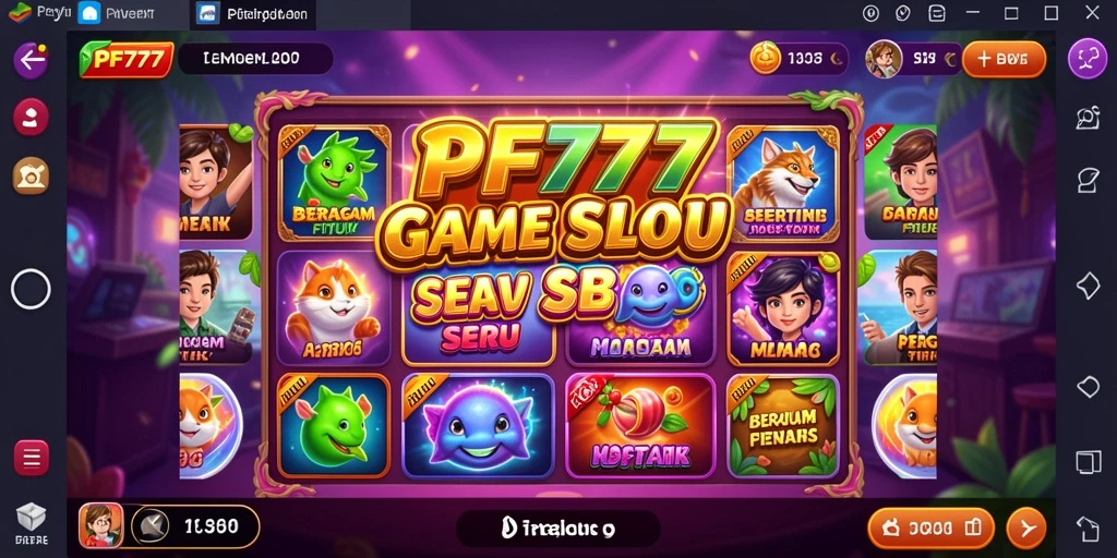 Screenshot utama PF777 menampilkan gameplay slot yang menarik dan interaktif.