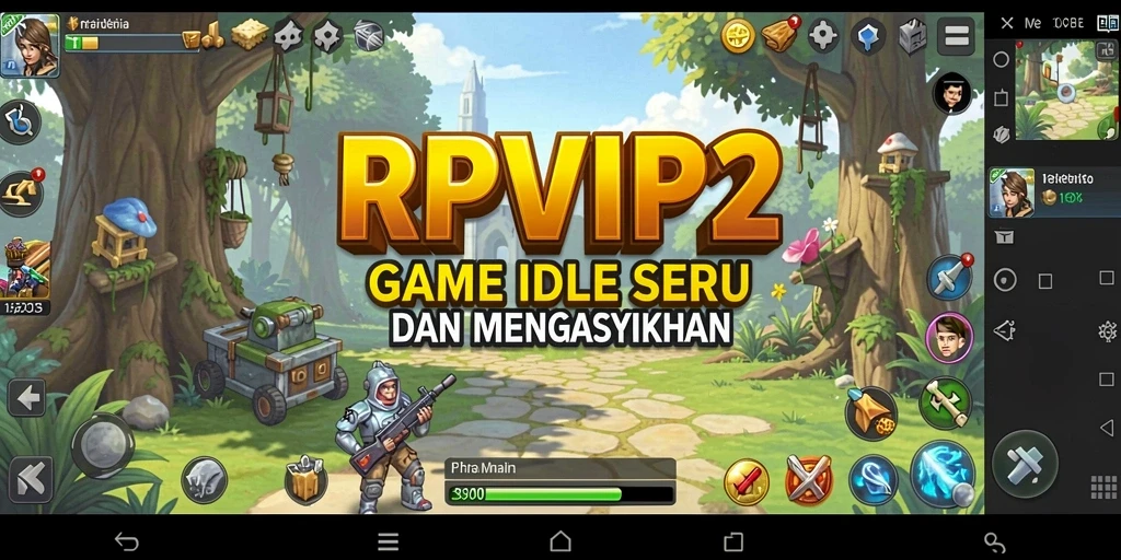 Screenshot RPVIP2 menampilkan gameplay Idle yang seru.