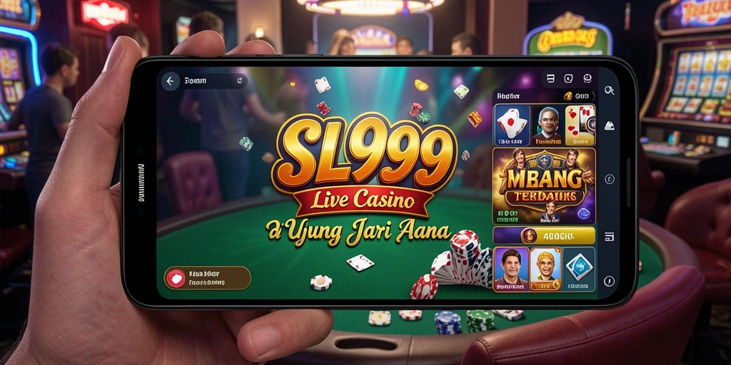 Tampilan gameplay SL999 dengan dealer langsung di Live Casino.