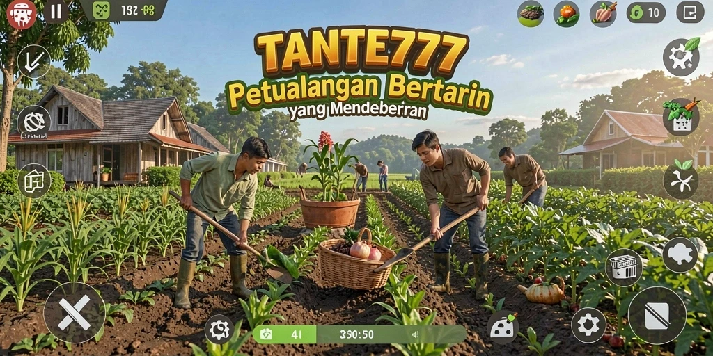Tampilan menarik dari gameplay TANTE777 yang penuh warna.