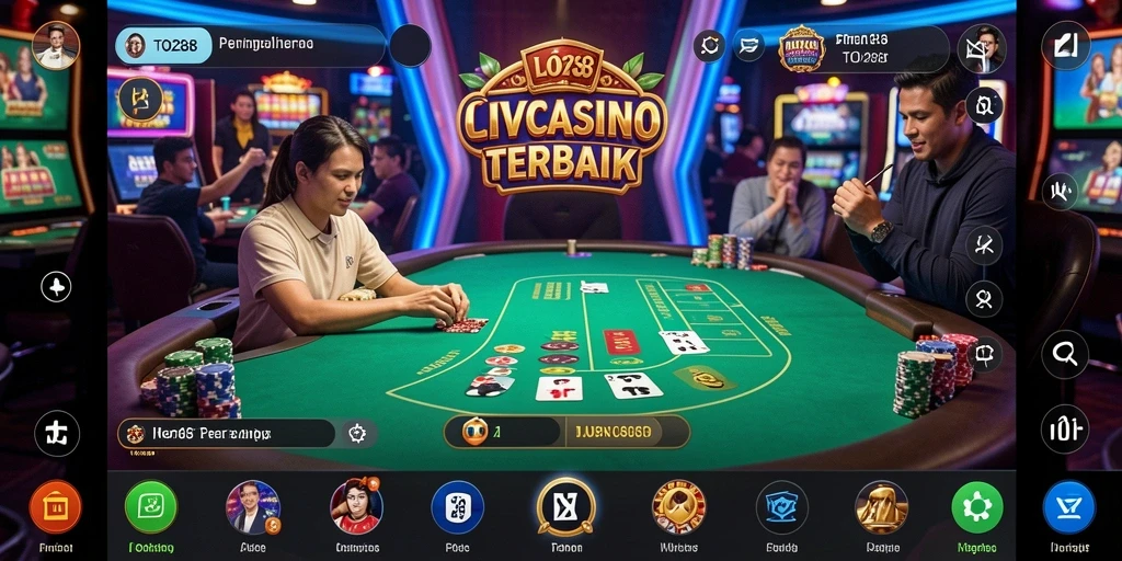 Tampilan gameplay Live Casino yang menegangkan dan interaktif.